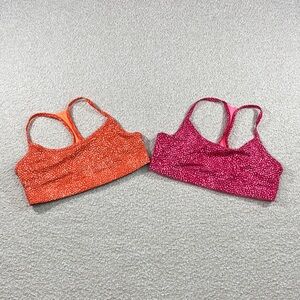 Vibrant Orange and Pink Sports Bras